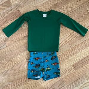 Hanna Andersson boys 2T rash guard and swim shorts bundle